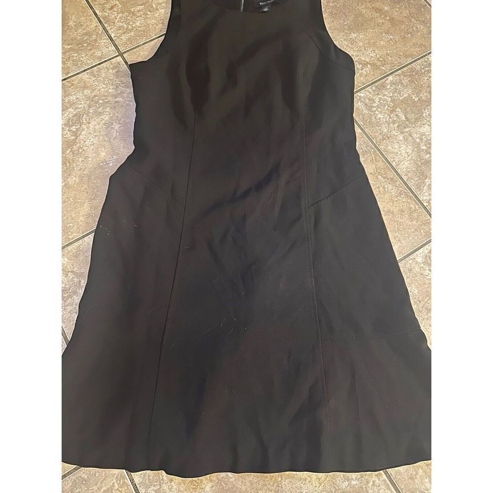 White House Black Market 14 Exposed Zipper Basic Black Dress Lined